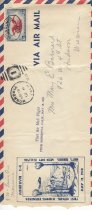 1938 Air Mail Envelope Showing Airport
